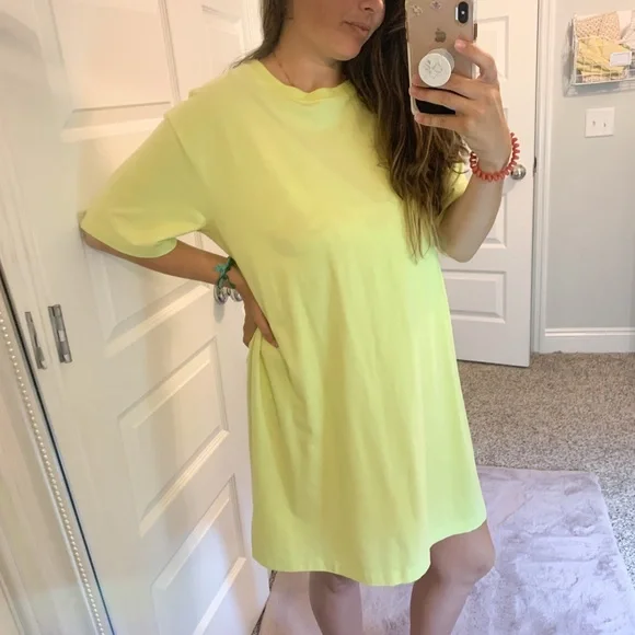 a new day Dresses A New Day Neon Yellow T Shirt Dress Size Xl Poshmark